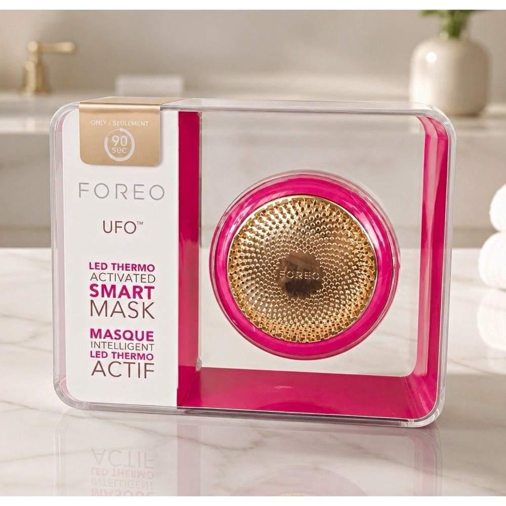 FOREO UFO LED Thermo Activated Smart Mask Fuchsia Pink Gold New Sealed